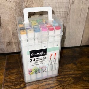 Line & Letter 24-piece Dual-Tip Alcohol Marker Set